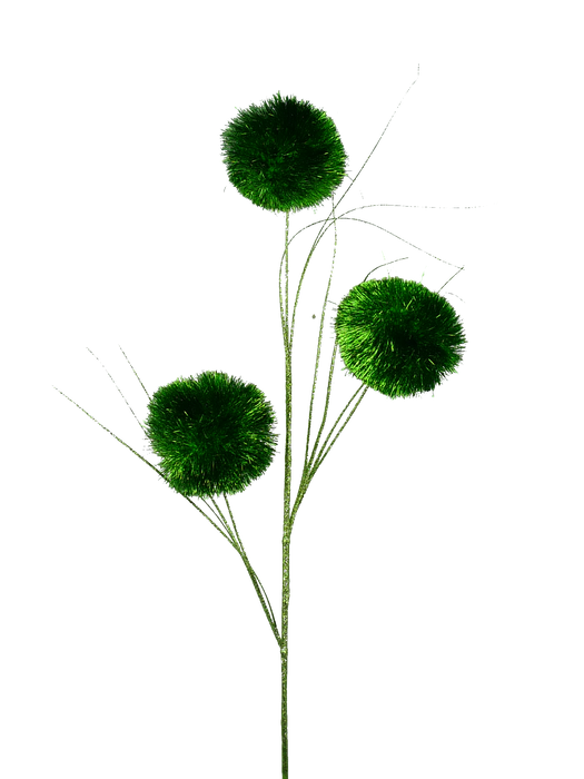 31" Long  Green  Pom Pom Ball Spray  83634GN