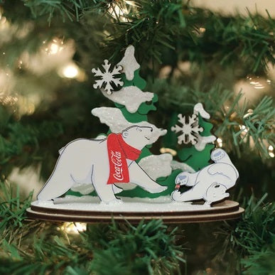 Coca-Cola Polar Bear With Scarf CCO109 Old World Christmas Ornament 84208