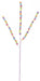 A decorative spray with three branches, each covered in glittery spherical beads featuring a mix of lime, yellow, orange, lavender, blue, and pink colors. The stem is wrapped in a light purple material. Model number EC56492C.