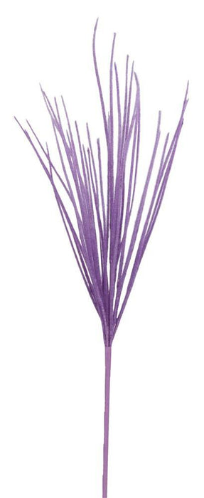 27"L Flocked Grass Bush  Lavender  FG610213