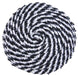 The 6.75 diameter Drift Flex Tubing Flower Center in black and white, model FJ5181K2, is a durable polyester scrubbing pad with a spiral pattern resembling a tightly coiled brush.