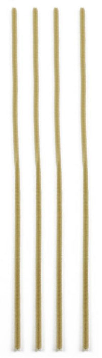 Four 20L x 6mm Chenille Stems in Burlap (MA200231) stand vertically in a row against a white background.