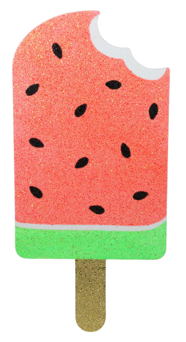 20"Hx9.5"L Watermelon Popsicle Sign  Pink/Green/Black/White  MS1721