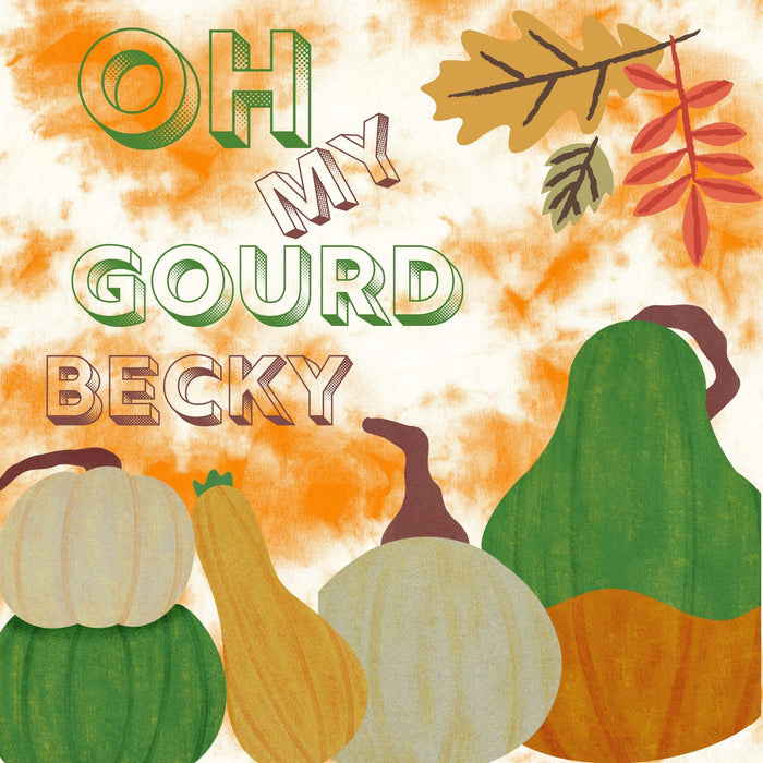 10" Trendy Tree "Oh My Gourd" Square Metal Sign TT-009