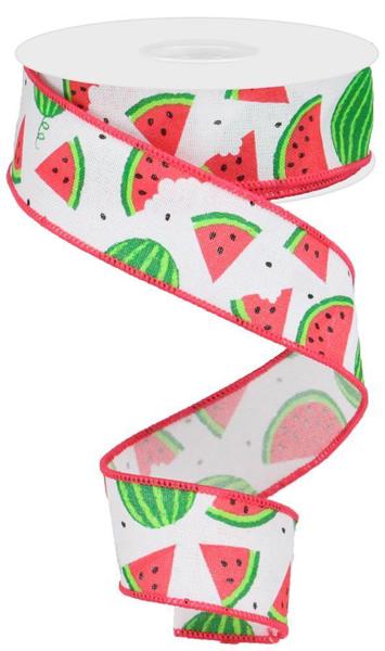 1.5"X10Yd Watermelon Slices On Royal  White/Red Pink/Green/Black  RG0199127