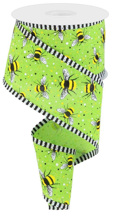 2.5"X10Yd Bumble Bee/Royal/Stripe  Lime/Yellow/White/Black  RGA838533