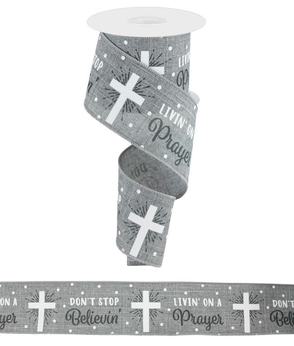 2.5"X10Yd Don'T Stop Believin' Cross/Ryl  Grey/White/Charcoal  RGC176510