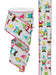 The 2.5X10YD RGE1196WT wired ribbon has a white background with pink edges, featuring colorful gnomes holding tools and near birdhouses and mushrooms, in various poses. The ribbon is displayed both looped and flat.