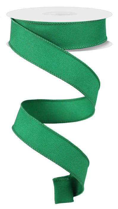 7/8"X10Yd Diagonal Weave Emerald Green RGE720206