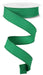 A spool of 7/8"X10Yd Diagonal Weave Emerald Green RGE720206 ribbon unfurls gracefully, showcasing its emerald hue and neatly stitched edges.