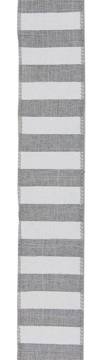 1.5"X10Yd Horizontal Stripe  Lt Grey/White  RX91485X