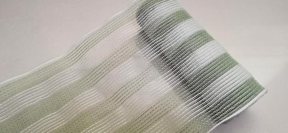 10.25"X10Yd Faux Jute/Pp Small Stripe  Sage Green/White  RY8319R8