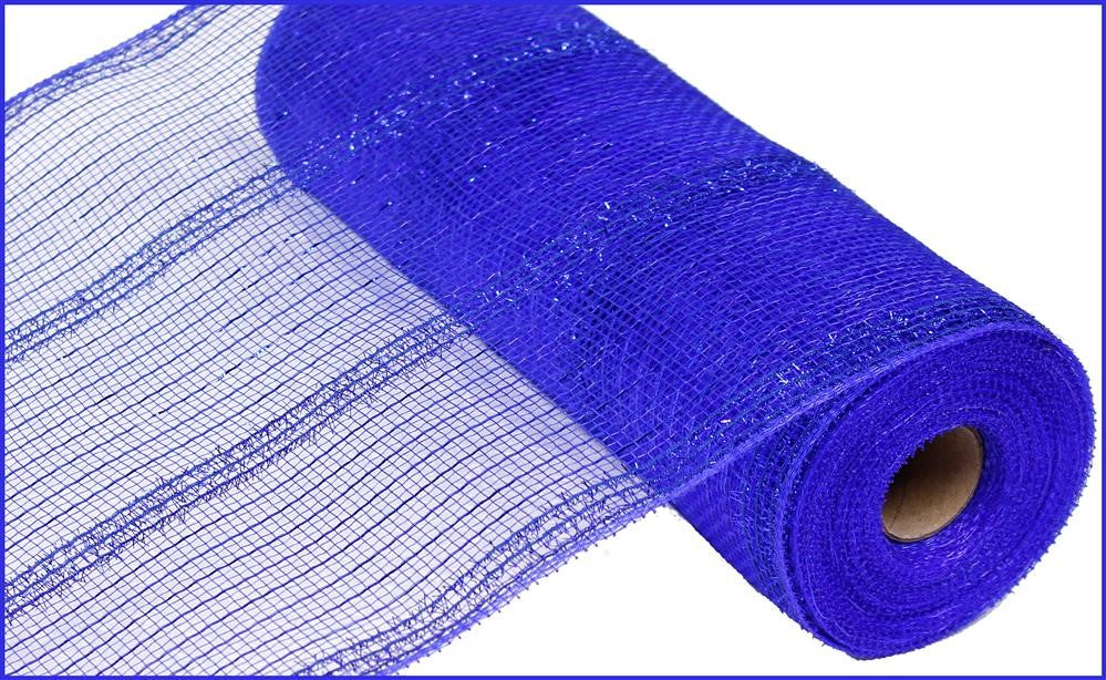 10.5" Tinsel Foil Deco Poly Mesh Royal Blue RY840125