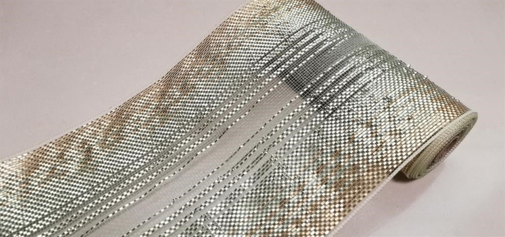 10.25"X10Yd Matte Wide Foil Ombre Mesh  Sage/Champagne  RY8509R7