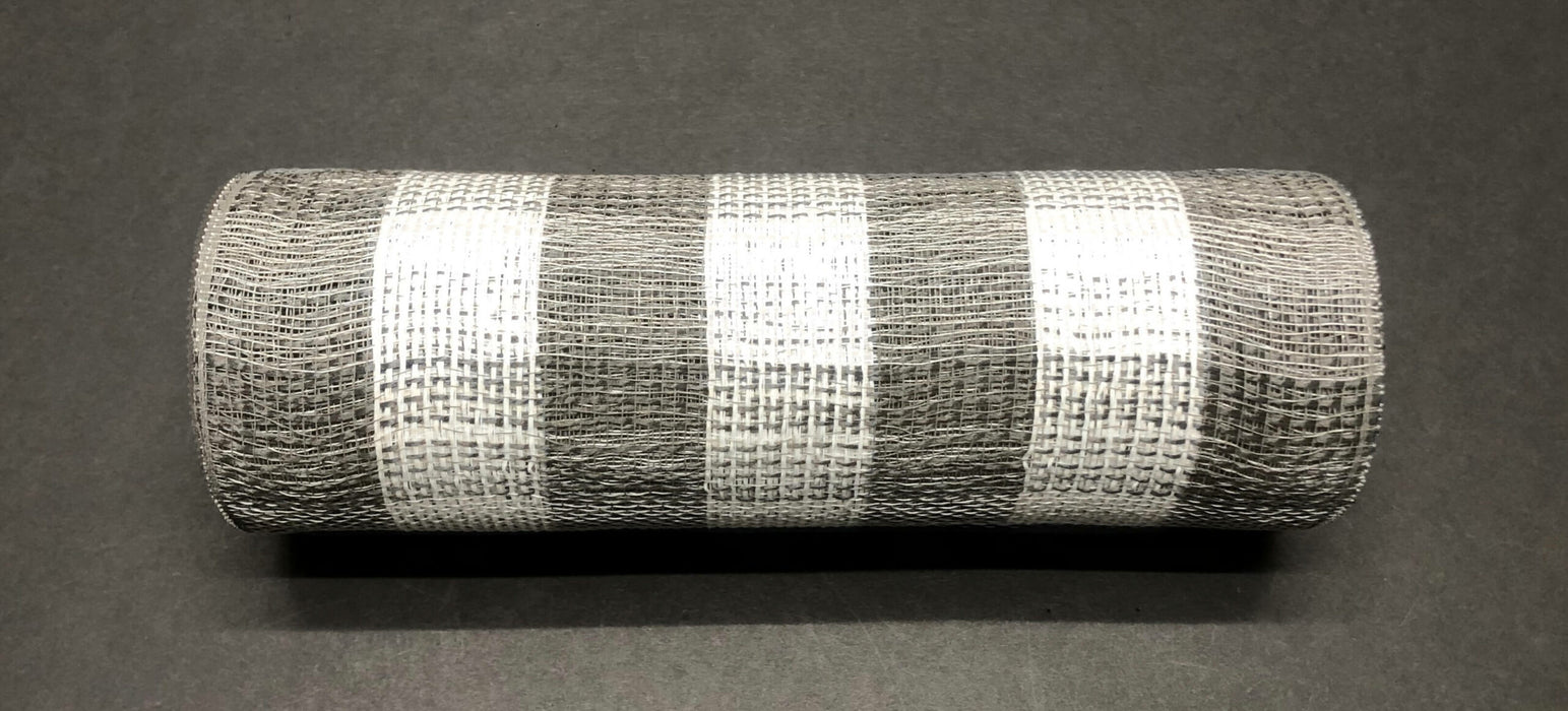 Gray-White Buffalo Plaid Mesh, 10"X10Y  Mesh  XB103110-51