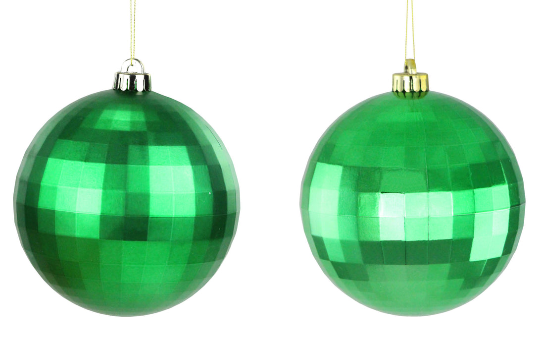 150Mm Disco Ball Ornament Set of 2 Emerald Green XJ520206
