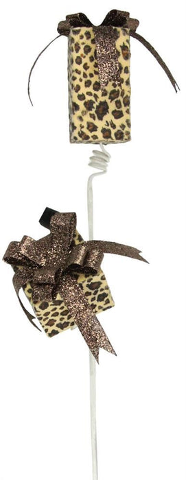 27"H Leopard Print Package Spray  Gold/Brown/Black/Tan  XS997604