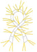 The 23.5 Support Ribbon Pencil Work Form Yellow features abundant yellow pipe cleaners for a vibrant sunburst pattern, lending it a lively and eye-catching appeal.