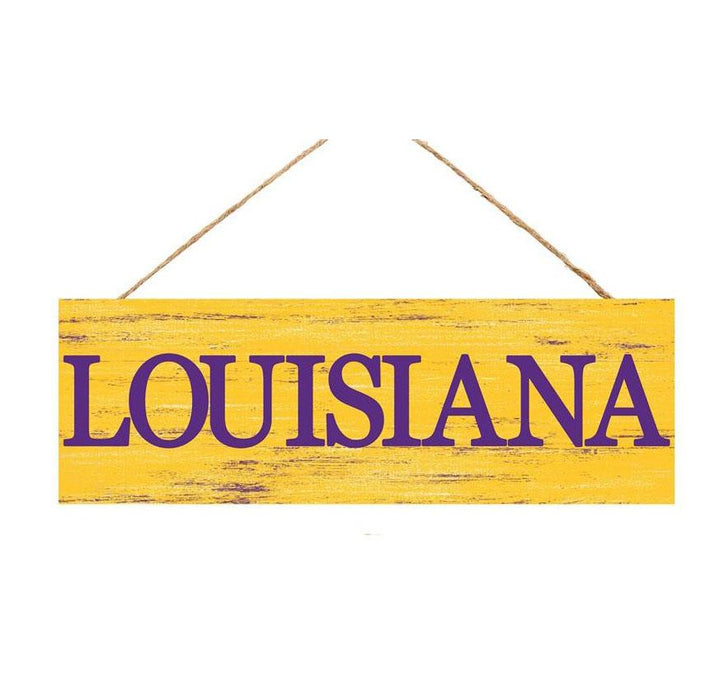 Purple Yellow Louisiana or Go Team Assorted Wall Hanging AP807899