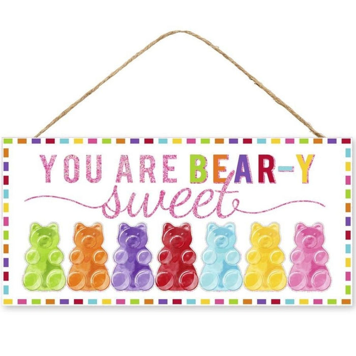 12.5"  You are my Bear-Y Sweet Glitter Sign AP8856