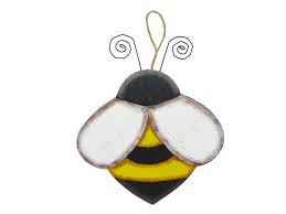 10" by 12" by 1" Yellow Bee Ornament  62782YW