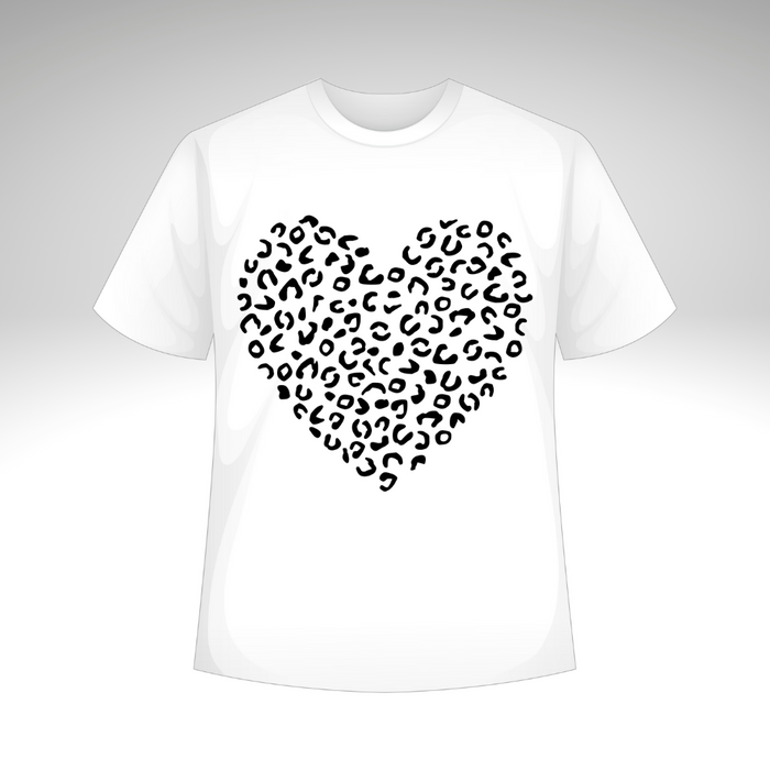 Leopard Heart T-Shirt or Sweatshirt