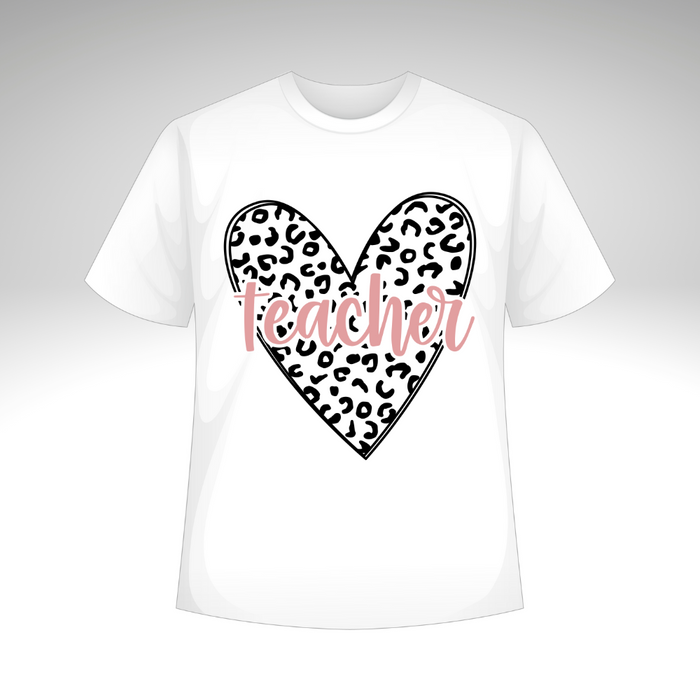 Teacher Leopard Heart T-Shirt or Sweatshirt