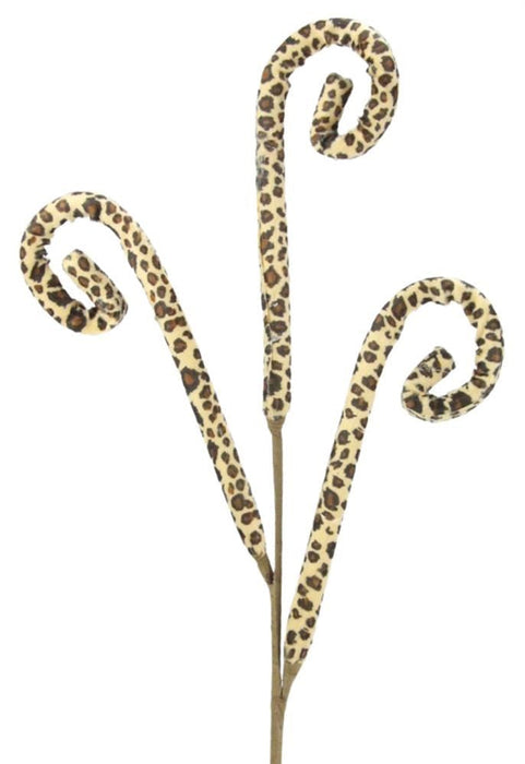 31"L Leopard Print Tubing Coil Spray  Cream/Black/Brown  MN0181