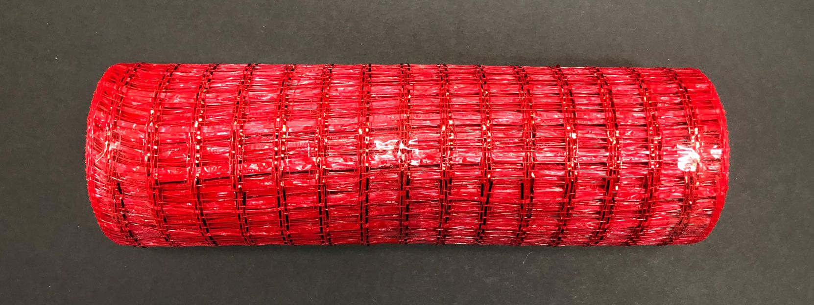 Red Metallic Wide Weave Mesh, 10"X10Y  Mesh   XB104310-12