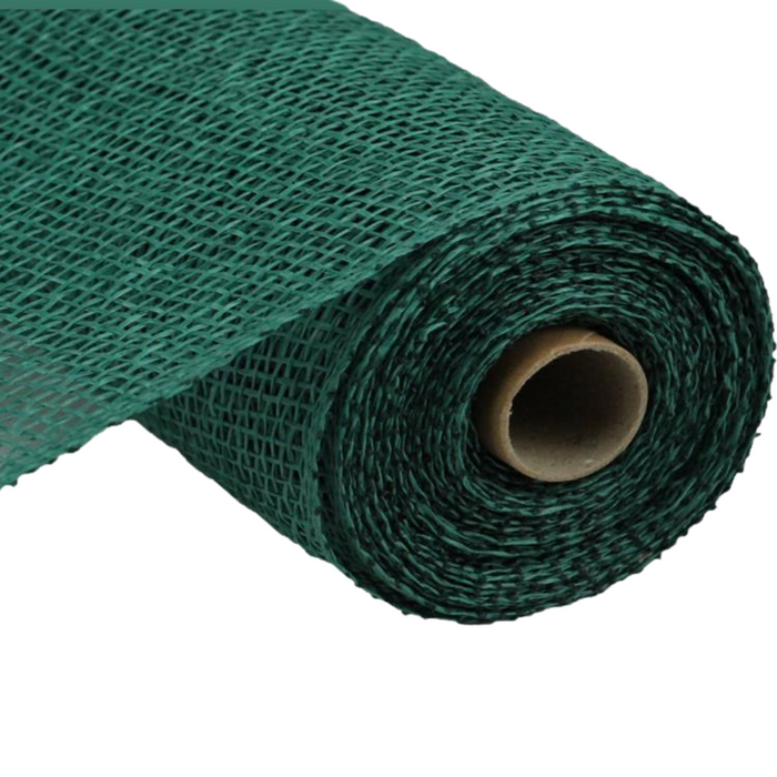 10" Hunter Green Poly Burlap Mesh RP8103M4