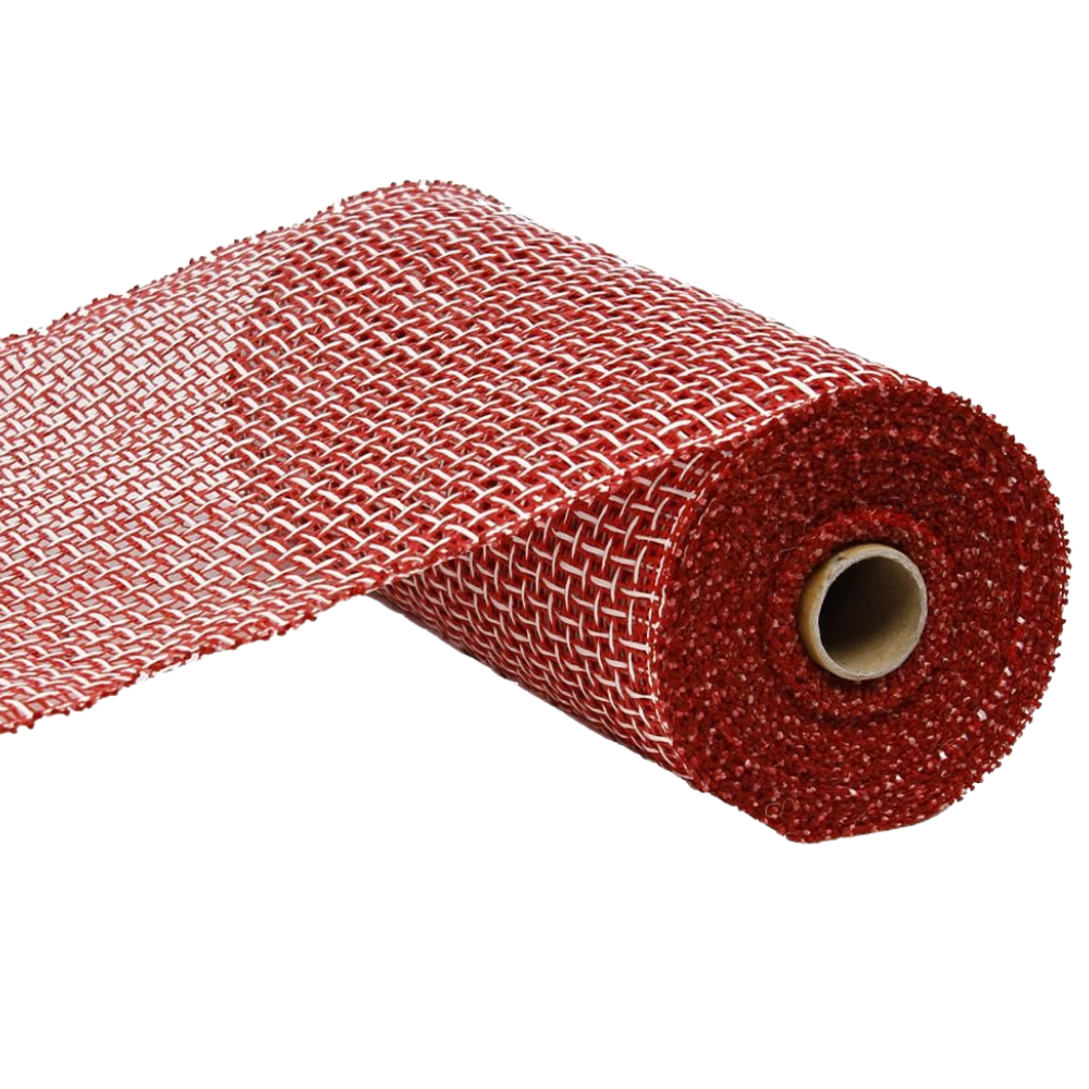 Red Mesh Metallic Ribbon