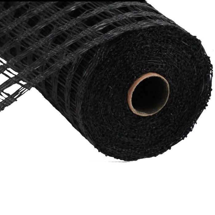 10" Black Poly Burlap Check Mesh RP812802