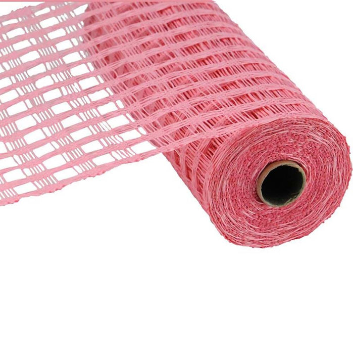 10" Pink Poly Burlap Check Mesh RP812822