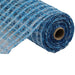 The 10 Blue White Two Tone Poly Burlap Check Mesh RP815342, partially unrolled, reveals a grid-like pattern.