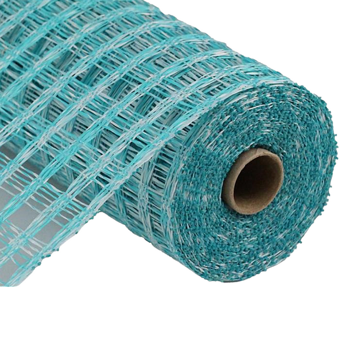 10" Two-Tone Poly Burlap Check Mesh RP8153m3