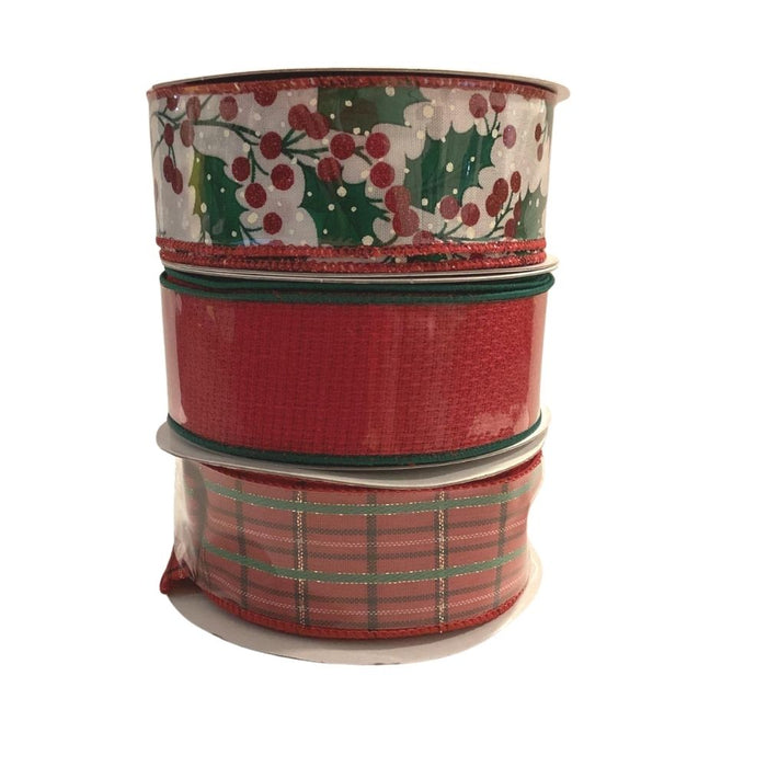 1.5"X10Yd Holly Jolly Asst  12 Asst  RW7974