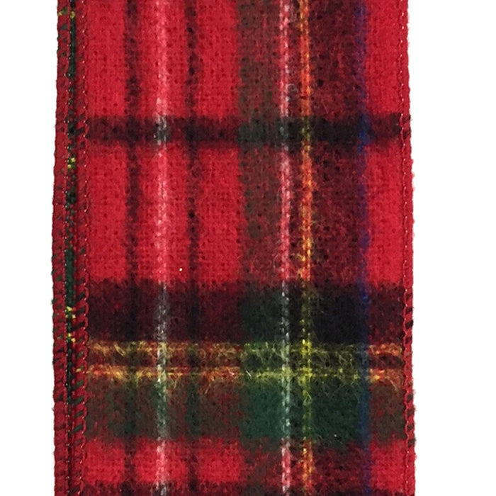 2.5" Red Flannel Plaid Ribbon X122040-01