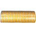 A vibrant display of golden-hued, round floral crackers stacked like sunflower petals, echoing the sunny elegance of the 10 Sunflower White Lines Fabric Mesh XB102010-49.