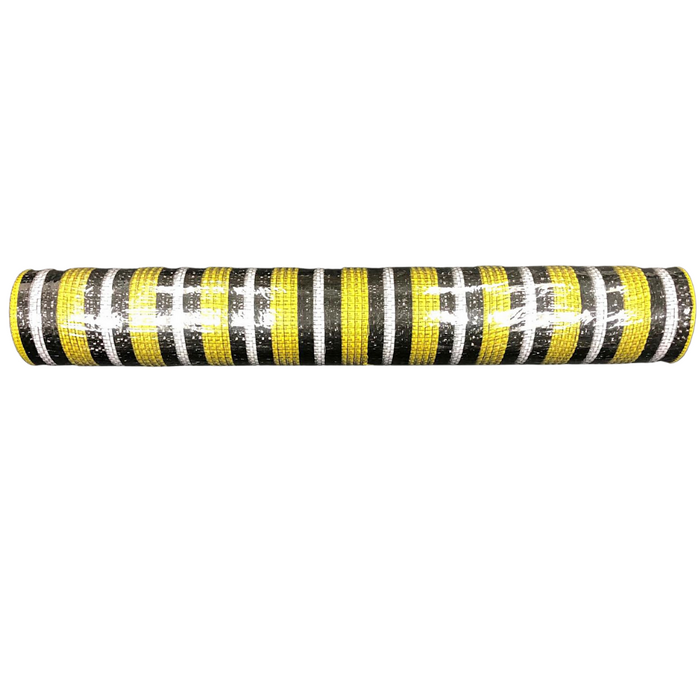 21" Yellow Black White Bold Stripe Mesh XB1024-22