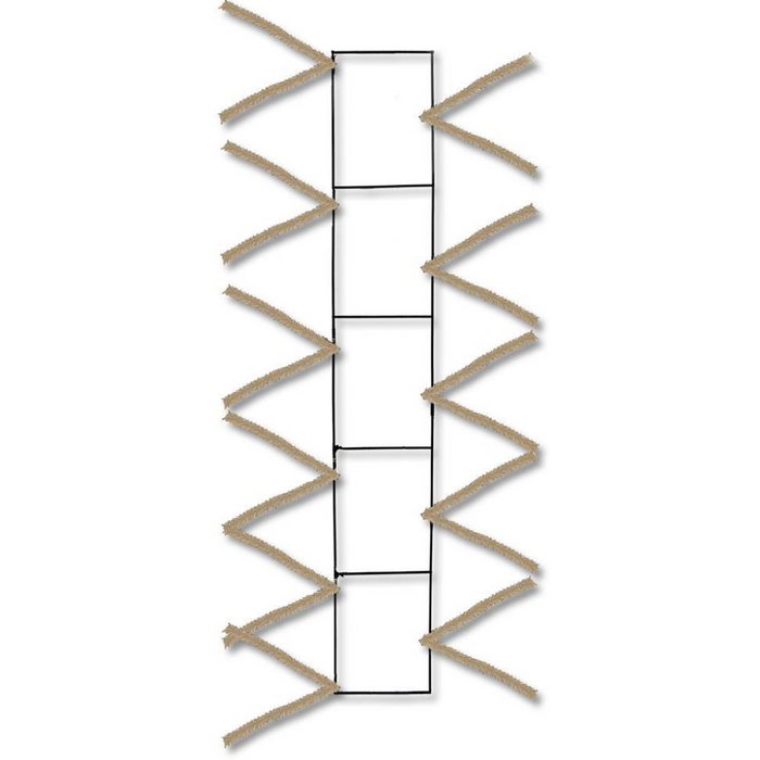 22" Work Creations Burlap Straight Ribbon Pencil Rail XX7598W4