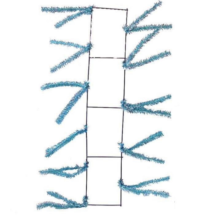 22" Work Creations Metallic Turquoise Straight Ribbon Pencil Rail XX759941