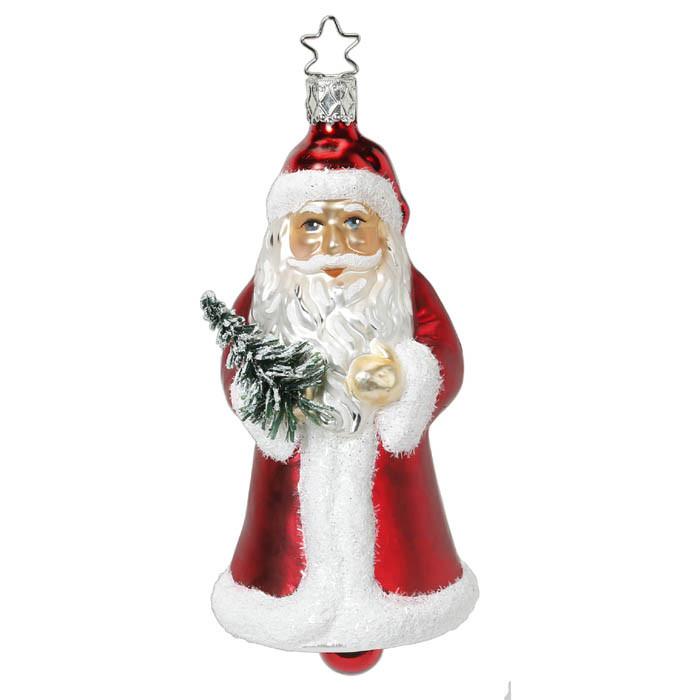 Limited Edition Santa Holiday Handbell Ornament Inge-Glas 1-002-15