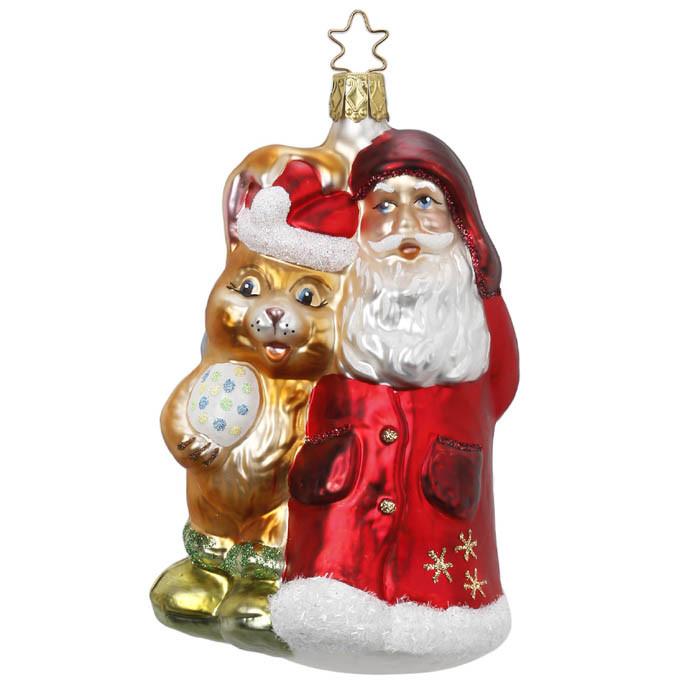 Best Friends Santa & Rabbit Limited Edition Ornament Inge-Glas 1-003-15