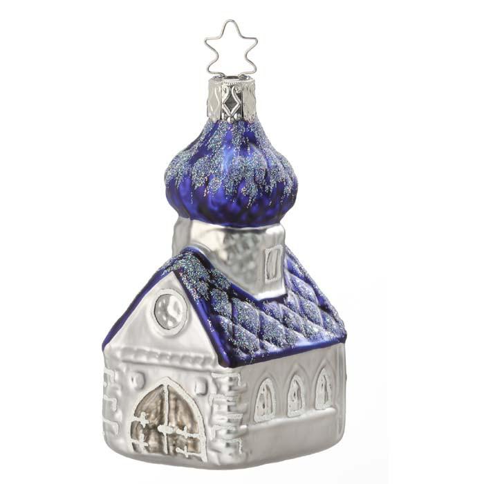 Frosty Church Inge-Glas Christmas Ornament 1-069-15