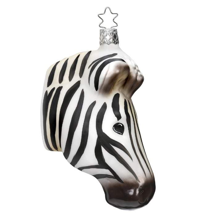 African Zebra Christmas Ornament Inge-Glas 1-100-16