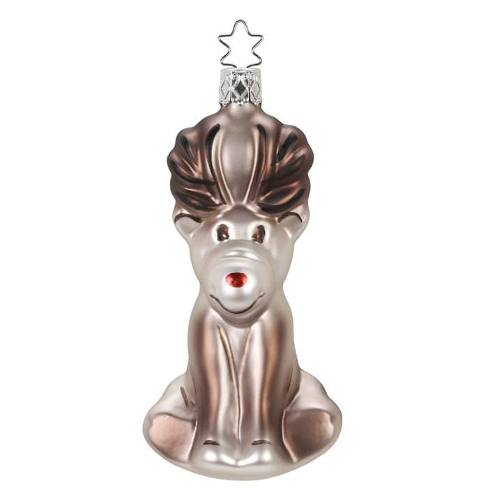 Moose Christmas Ornament Inge-Glas 1-219-16