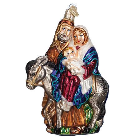 Joseph Mary Baby Jesus Flight to Egypt Old World Christmas Ornament 10209