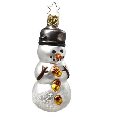 Dressed to the Nuts Snowman Christmas Ornament Inge-Glas of Germany 1-044-10
