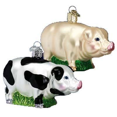 Big Pig 12121 Old World Christmas Ornament Assorted