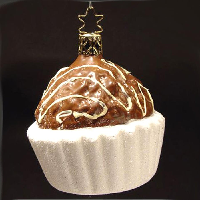 Milk Chocolate Truffel Treat Christmas Ornament Inge-Glas of Germany 1-247-08